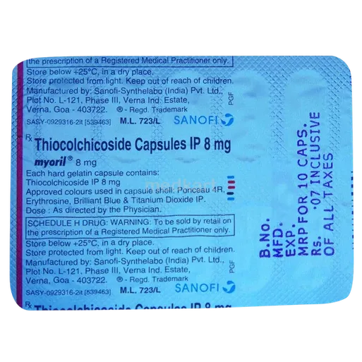 myoril 8mg capsule 10's